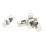 100Pcs Silver Rope Cord Locks Metal Toggle Stopper Clips for Lanyards 10