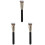 3Pièces Accessoires Noir Pinceaux 9