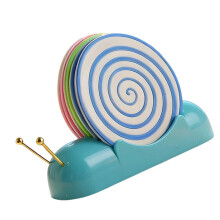 Kreatives Schnecken-Untersetzer-Set für Kaffeetassen mit-Blau 1