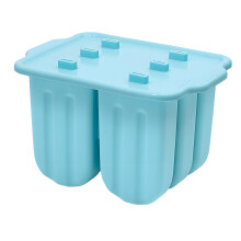 6 Cavity Silicone Ice Cream Molds Easy Releases Homemades-Blue