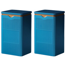 Metal Container For Organizing Coffee Dry Snacks Sealed-Blue L