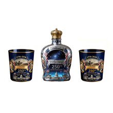 250 Jahre American Commemorative Whiskeys-Silberne Flasche drei