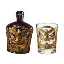 Gedenkdekanter für amerikanische Whiskys zum-Schwarzes Cover-Set