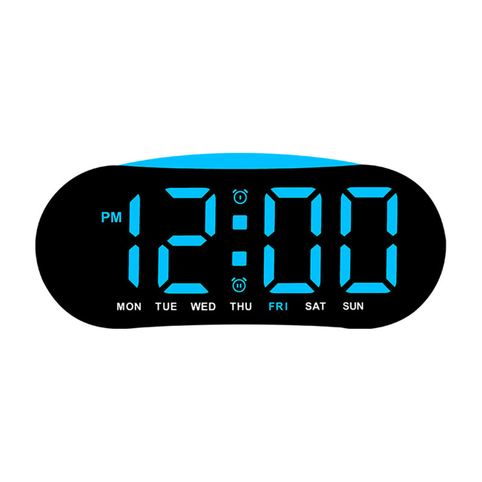 Minimalists Kids Bedside Alarm Clock With- Shell Lig Black/Blue