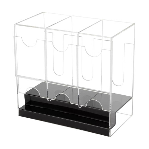 Elegant ABS Card Container With Easy Slide Out Feature-Black
