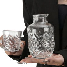 Hoogwaardige glazen drinkgereiset met reliëf,-ijsbloem