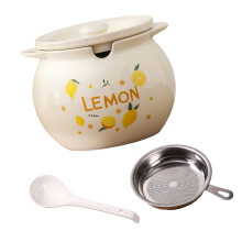 Elegant Ceramic Oil Pot With Tight Seal And Two-lemon lard jar
