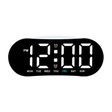 Cute LED Digital Alarm Clock For Kids-Black shell white
