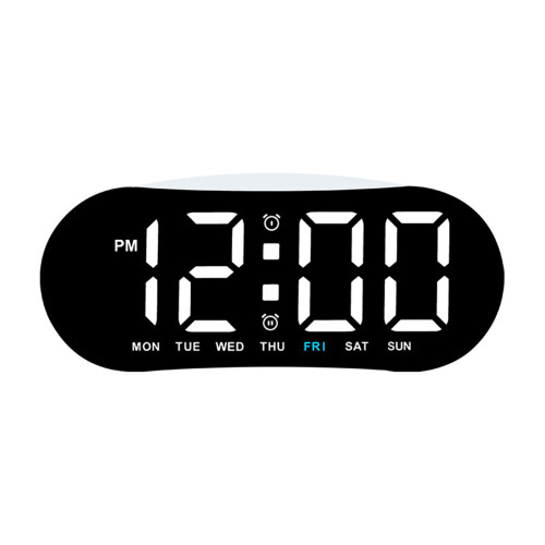 Easy To Use Children Tabletop Digital Alarm-Black shell white