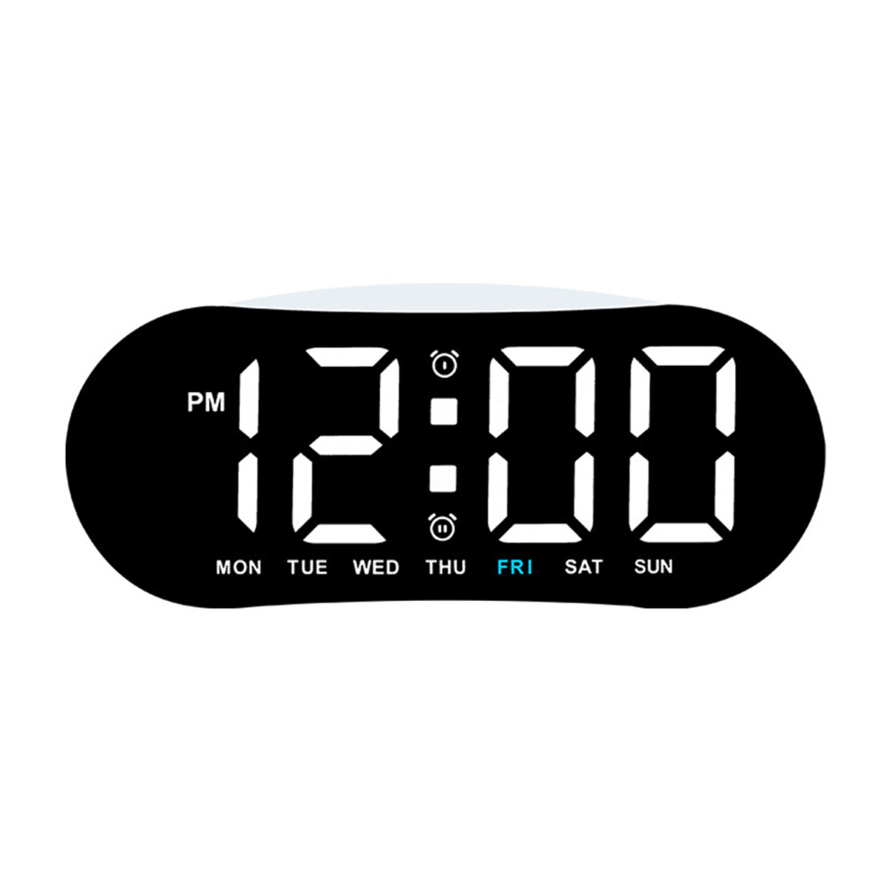 Multifunctional Bedroom Electronic Clock- Shell Black/White