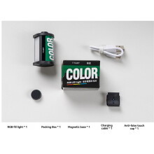 RGB Fill Light RGB LED Light Magnetic Mount Full Color Retro Film Style LED Video Light 300mAh Cold Shoe