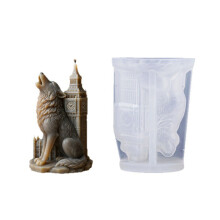 Unique Wolf With Leaning Tower Designs Food Grade Silicone