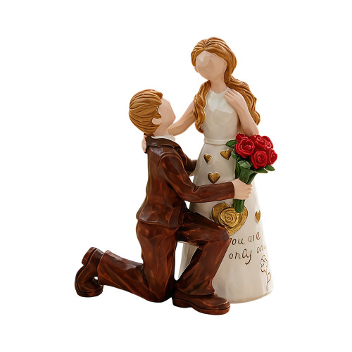 Romantics Harz-Paar-Statue, Vorschlag-Liebhaber-Figur,