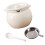 1400 ml keramische boterschotel Bacons vetten container-Melkwit 1