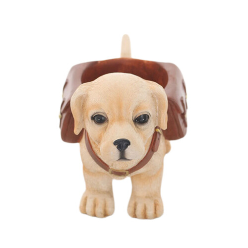 Pot de fleur en résine en forme d'animal du Labrador, conteneur