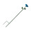 Durability Iron Garden Stakes Bird Feeder and Waterer-Blue 1
