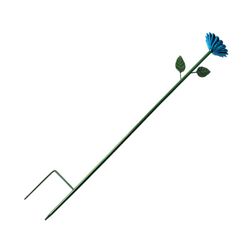 Durability Iron Garden Stakes Bird Feeder and Waterer-Blue