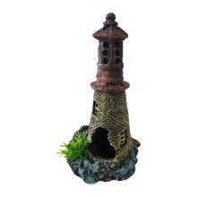 Exquisites Aquariums Centerpiece Lighthouse Sculpture