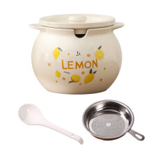 Elegant Ceramic Oil Pot With Tight Seal And Two-lemon lard jar