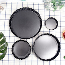 Stampi per Tortiera Antiaderente per Tortiera Torta per Pizza Pizza Muffa Rotonda Rimovibile Fondo Sfuso Scanalato Heavy Duty Pie Pan Bakeware 9