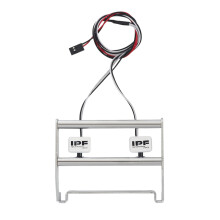 Metal Front Bumper with Led Light for 1/10 RC Crawler TRX4 K5 Blazer,Silver