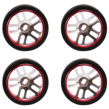 4Pcs RC Car Tires & Wheels for K969 K989 K999 P929 Iw04M Awd Iw02 Rm02 Rm03 Dgawd -Z RC 1/28 Car Parts,Red