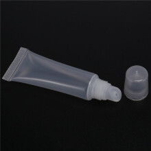 100 Pcs 10Ml Distribution Bottle Lip Gloss Tubes, Empty Clear Lotion Containers Tubes for Cosmetics DIY, Oblique Mouth