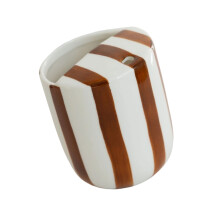 Tasse à café en céramique à rayures artistiques,-marron rayé