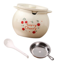 Elegant Food Grade Ceramic Oil Dispenser- Cherrys lard jar