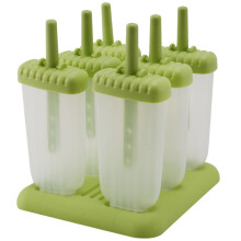 6 Paczek Bez BPA Wielokrotnego UżYtku Lody DIY Posiadacze Foremek z Tacą i Patyczkami Maker Zabawa dla Dzieci-Zielony