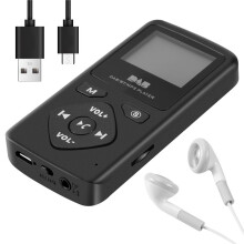 DAB/DAB Digital Radio 4.0 Personal Pocket FM Portable Radio Earphone MP3 Micro-USB for Home
