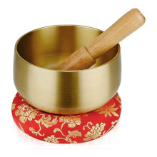 Tibetaanse Klankschalenset - 10 cm Klankschalen met Houten Hamer en Kussen, voor Yoga, Chakra Healing, Stressverlichting