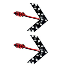 2 Szt. Uniwersalne 14-SMD Boczne Lusterko Wsteczne Samochodu Turn Signal LED Lights Migacz Modernizacja żółTe śWiatłO