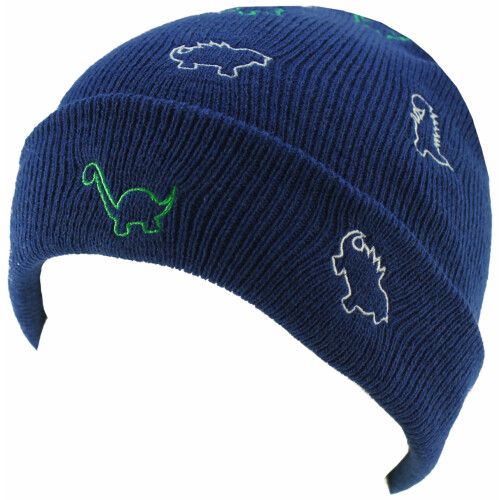 (Blue) SSP Hats Boys Dinosaur Beanie