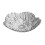 Smooth Flower Style Fruit Dish Durable Plastic-crysta white 1