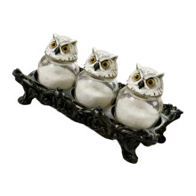 Creative Kitchen Decors Glass Spice Jars Set With-Owl 3 pack