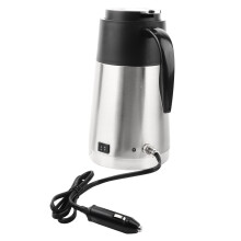 Bollitore elettrico per auto, bollitori elettrici da viaggio per acqua e tè, acciaio inossidabile 304 con isolamento sottovuoto, bollitore elettrico