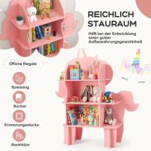 Organizér na ukládání hraček Unicorn pro děti s otevřenými policemi