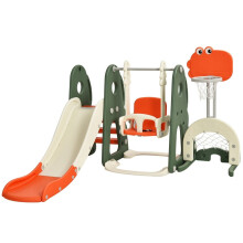 Conjunto de balanço e escorregador para crianças 172 x 182 x 108-120 cm laranja