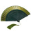 Handmade Silk Folding Fan Artistic Hand Fan For-gradient green 1
