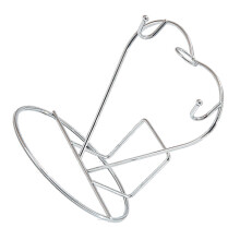 Heart Shaped Plate Storage Rack Iron Wire Cup And Saucer-Silver