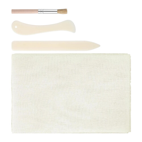 Multipurpose Book Restoration Tool Set With Binding Cloth Bone