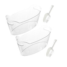 6.5L Clear Ices Cubed Holders With Scoops For Home Outdoor And