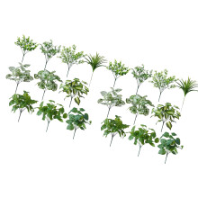 Realistic Plastic Greenery Artificial Leaves For Outdoor-20cap
