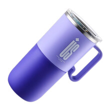 Doppelwandiger 600 ml Edelstahl-Reisebecher mit-Lavendel