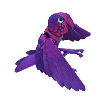 3D Printed Parrots Flexible Joint Articulated Parrots-Purple