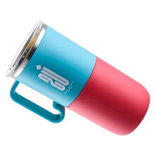 600 ml roestvrijstalen koffiemok, dubbelwandig-blauw rood