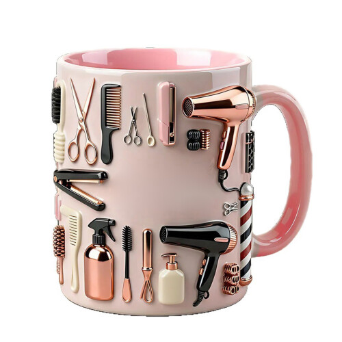 Professionelle Friseur-Design-Keramik-Teetasse mit-11 Unzen