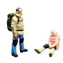 Exquisited 1/87 Scale Miniature Hiker And-Mountaineering Coupl