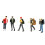 Backpackers Figure Model 1:64 Scale Painted Miniature Figure-B 1